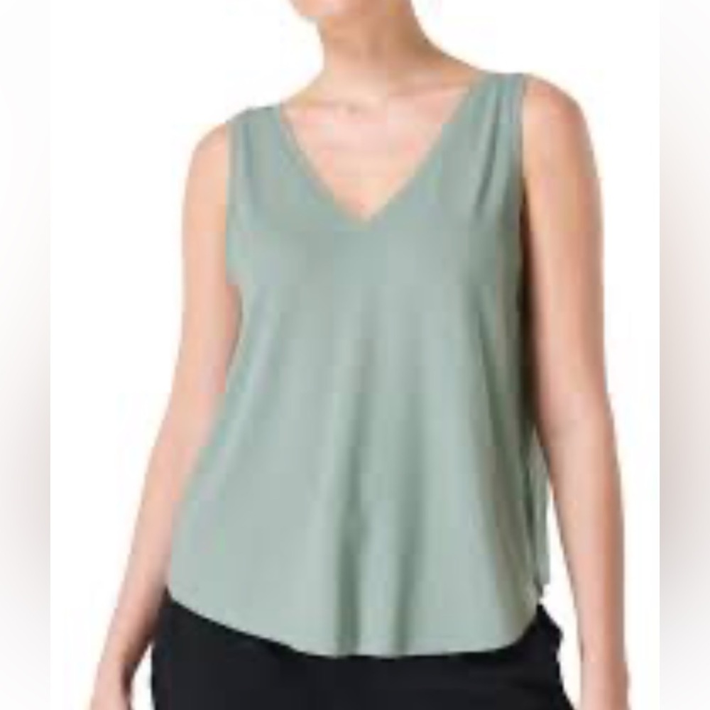NEW✨SWEATY BETTY Wave Holistic V Neck Tank Top Blue Green Size 0